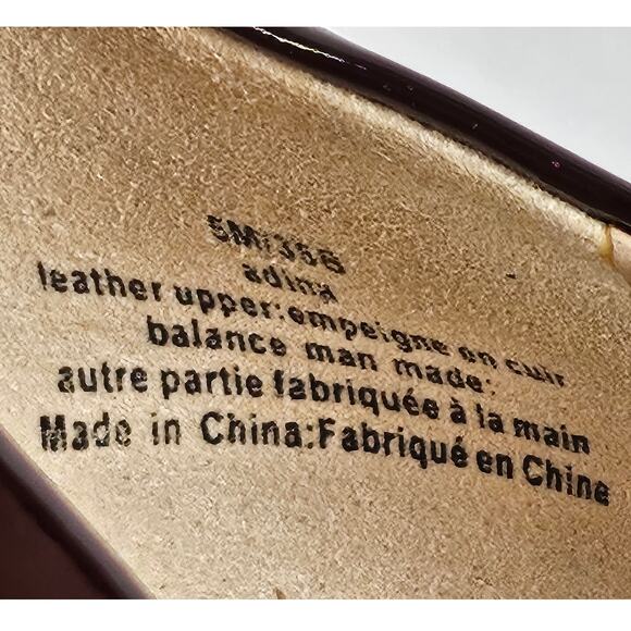 KARL LAGERFELD PARIS ADINA BURGUNDY PATENT LEATHER HEELS SIZE 5M/35B - Picture 8 of 15